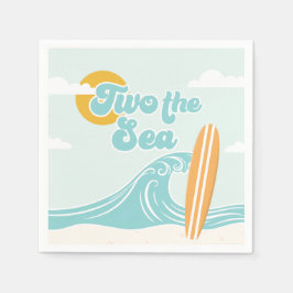 Zwei Sea Surf Beach 2. Geburtstag Napkins Serviette