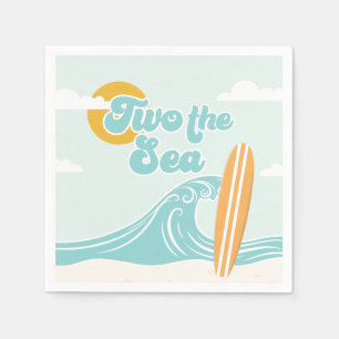 Zwei Sea Surf Beach 2. Geburtstag Napkins Serviette