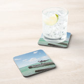 Zwei Seemöwen, die auf einem toten Baum heraus Getränkeuntersetzer (Rechte Seite)