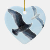 Zwei Seemöwen Keramikornament (Hinten)