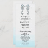 Zwei Seepferde Elegant Beach Hochzeitsrack Programm (Vorne/Hinten)