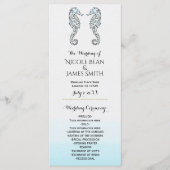 Zwei Seepferde Elegant Beach Hochzeitsrack Programm (Vorderseite)