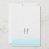 Zwei Seepferde Eleganter Strand Hochzeit Einladung (Rückseite)