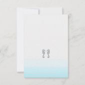 Zwei Seepferde Eleganter Strand Hochzeit Tischnumm Einladung (Rückseite)