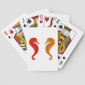 Zwei Seepferde Seebad-Karten Spielkarten (Rückseite)