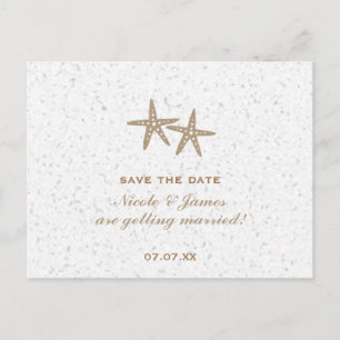 Zwei Seesterne Strandhochzeit Save The Date Karte