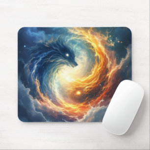 Zwei Seeungeheuer jagen einander, Fantasie Mousepad