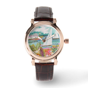 Zwei Segelboote Armbanduhr