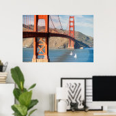Zwei Segelboote Golden Gate Bridge San Francisco B Poster (Heimbüro)