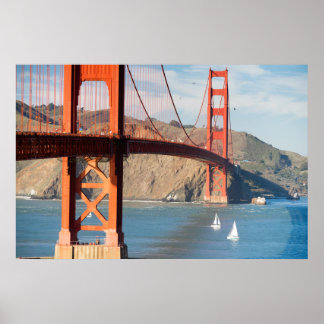 Zwei Segelboote Golden Gate Bridge San Francisco B Poster