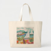 Zwei Segelboote Jumbo Stoffbeutel (Vorne)