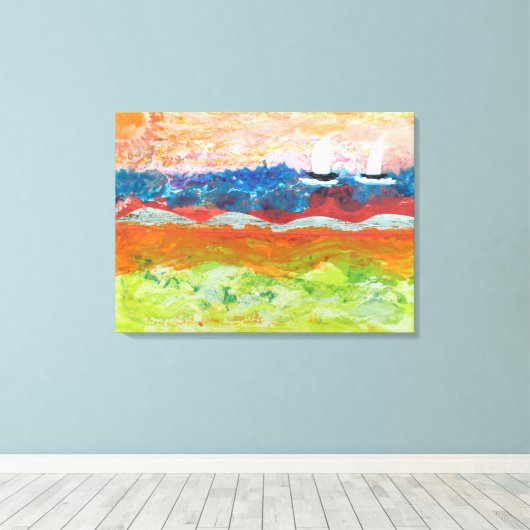 Zwei Segelboote Leinwanddruck (Insitu (Holzboden))