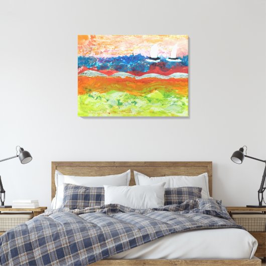 Zwei Segelboote Leinwanddruck (Insitu (Schlafzimmer))