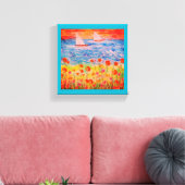 Zwei Segelboote Red Sky Leinwanddruck (Insitu (Wohnzimmer))