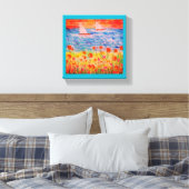 Zwei Segelboote Red Sky Leinwanddruck (Insitu (Schlafzimmer))