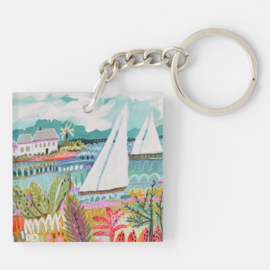 Zwei Segelboote Schlüsselanhänger (Rückseite)