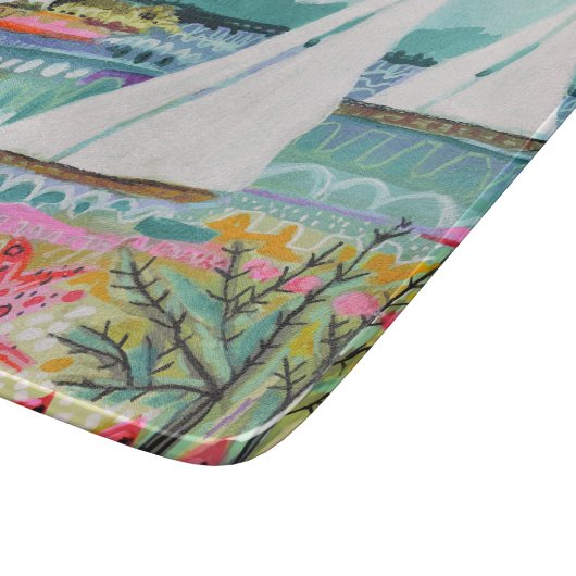 Zwei Segelboote Schneidebrett (Ecke)