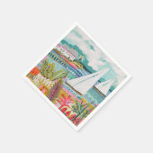 Zwei Segelboote Serviette (Ecke)