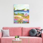 Zwei Segelboote und Hütte Leinwanddruck (Insitu (Wohnzimmer))