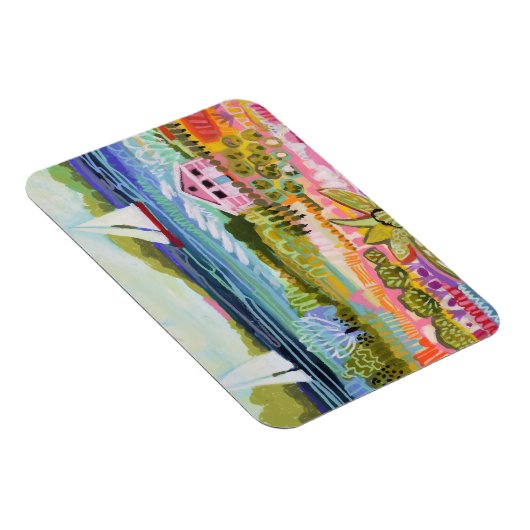 Zwei Segelboote und Hütte Magnet (Rechte Seite)