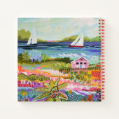 Zwei Segelboote und Hütte Notizblock (Rückseite)