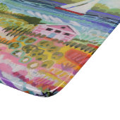 Zwei Segelboote und Hütte Schneidebrett (Ecke)