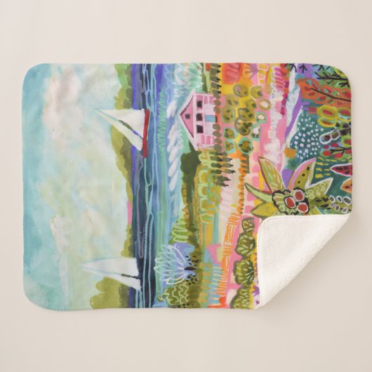 Zwei Segelboote und Hütte Sherpadecke (Vorderseite (Horizontal))