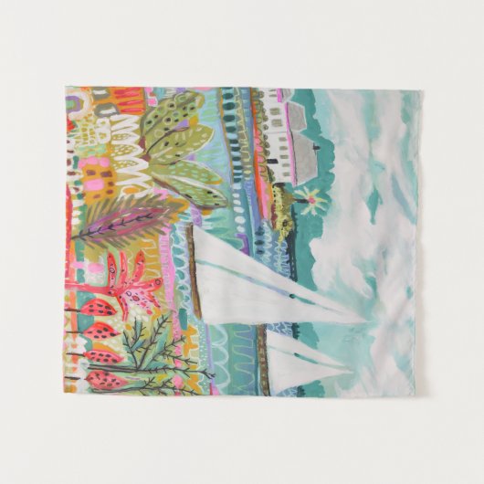 Zwei Segelboote Wandteppich (Vorderseite (Horizontal))