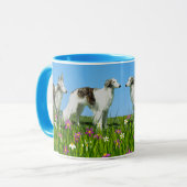Zwei Seidenwindhunde Tasse (Vorderseite Links)