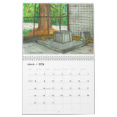 Zwei Seite, Medium, weißer Kalender (Mär 2026)