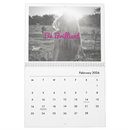 Zwei Seiten 2025 Kalender (Feb 2026)