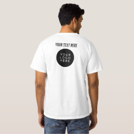 ZWEI SEITEN | Benutzerdefiniertes LOGO & TEXT Firm T-Shirt