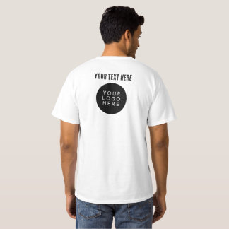 ZWEI SEITEN | Benutzerdefiniertes LOGO & TEXT Firm T-Shirt