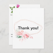 Zwei Seiten Brautparty danke Ihnen Karte. (Vorne/Hinten)