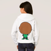 Zwei-Seiten-Chibi-Grüne Laterne Hoodie (Schwarz voll)