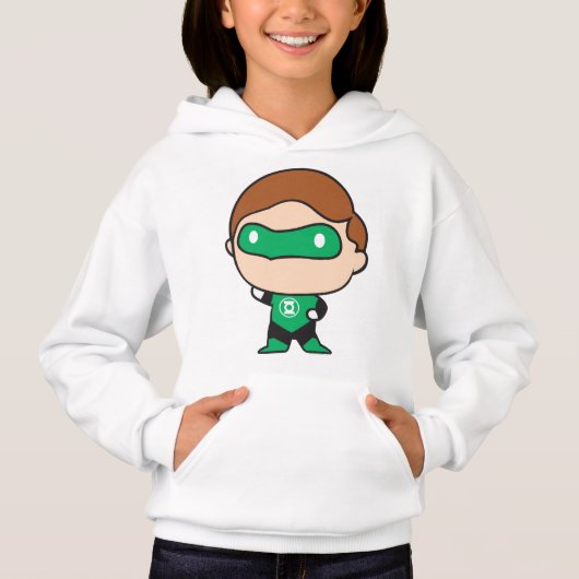 Zwei-Seiten-Chibi-Grüne Laterne Hoodie (Vorderseite)