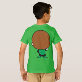 Zwei-Seiten-Chibi-Grüne Laterne T-Shirt (Schwarz voll)