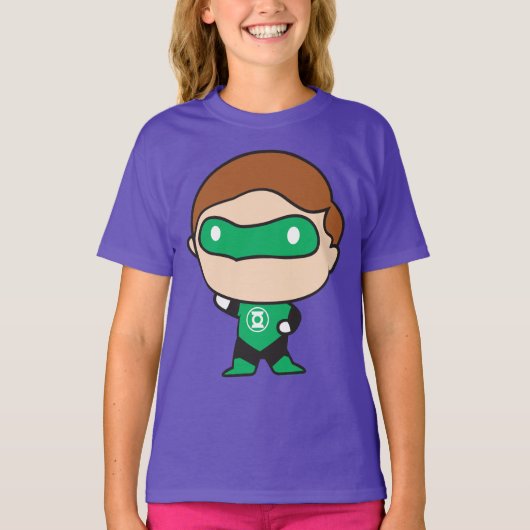Zwei-Seiten-Chibi-Grüne Laterne T-Shirt (Vorderseite)
