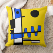 Zwei Seiten der Ethnizität Gelb Blau Schwarz-weiß Kissen (Decke)