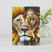 Zwei Seiten der Liebe-Triptychon Dankeskarte (Stehend Vorderseite)