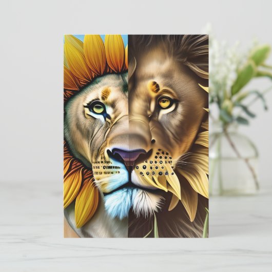 Zwei Seiten der Liebe-Triptychon Dankeskarte (Stehend Vorderseite)