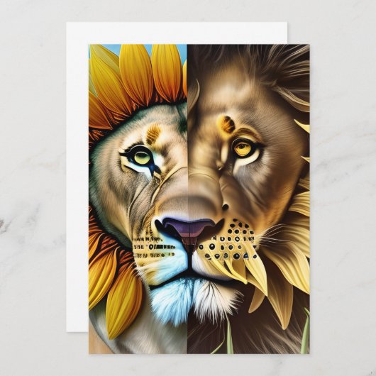 Zwei Seiten der Liebe-Triptychon Dankeskarte (Vorne/Hinten)