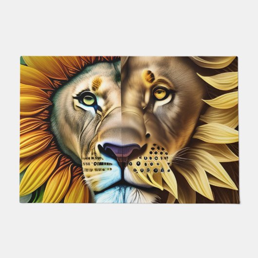 Zwei Seiten der Liebe-Triptychon Fußmatte (Vorderseite)