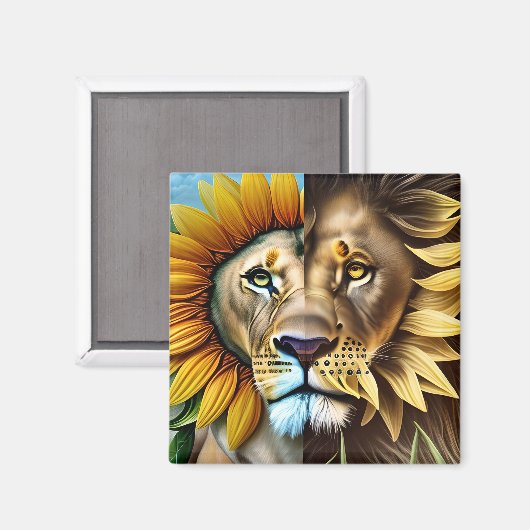 Zwei Seiten der Liebe-Triptychon Magnet (Vorderseite/Rückseite)