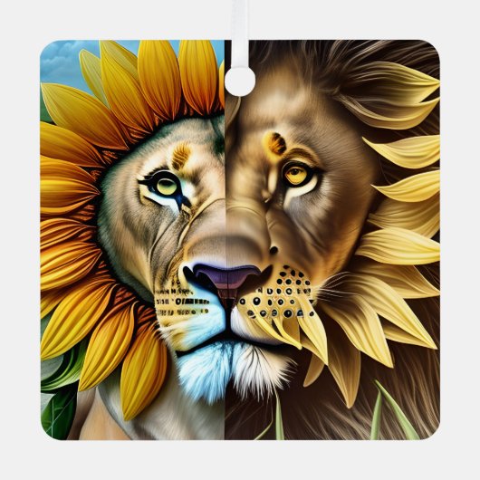 Zwei Seiten der Liebe-Triptychon Ornament Aus Metall (Vorderseite)