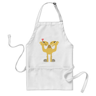 Zwei Seiten derselben Camel Cooking-Schürze des Ca Schürze