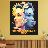 Zwei Seiten des Geistes - Nicht jede Schlacht wird Leinwanddruck (Insitu (Wohnzimmer))