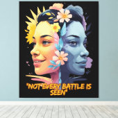 Zwei Seiten des Geistes - Nicht jede Schlacht wird Leinwanddruck (Insitu (Holzboden))