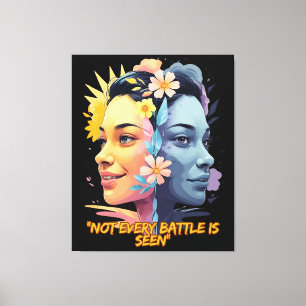 Zwei Seiten des Geistes - Nicht jede Schlacht wird Leinwanddruck