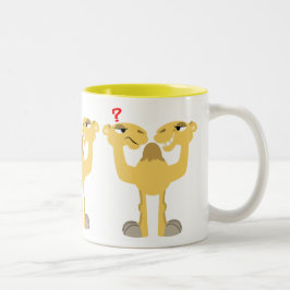 Zwei Seiten desselben Cartoon Kamel Zweifarbige Tasse